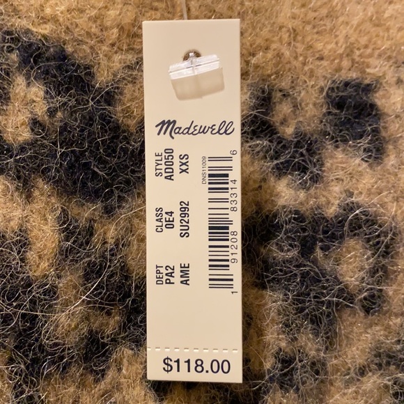 Madewell Pullover Alpaca & Wool Blend Animal Print Sweater NWT - Picture 15 of 16